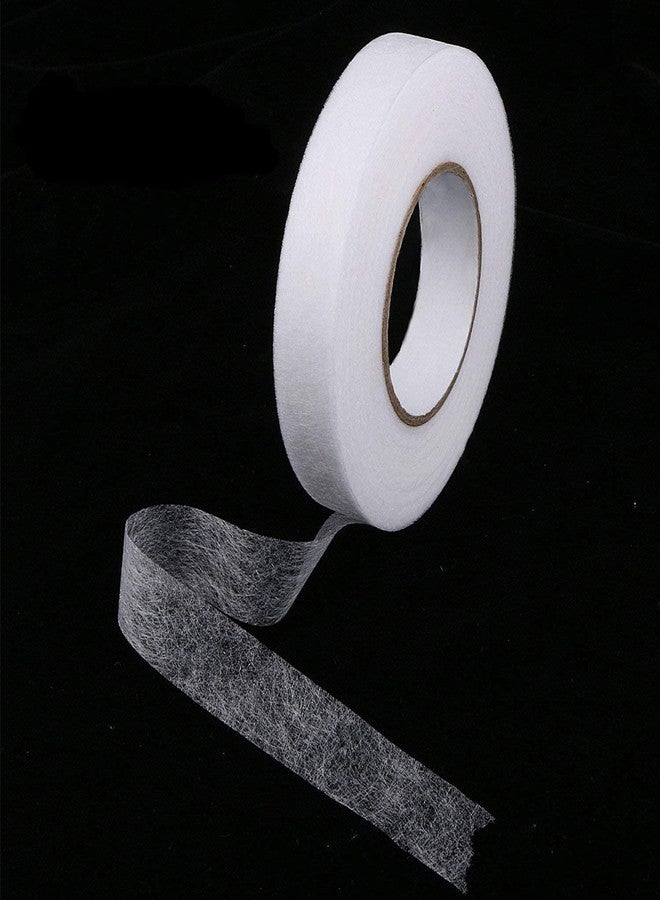 AR Tapes & Plastics Rivil Civil Fabric Double Sided Adhesive Fusing Hem Tape, Buckram Interfacing Interlining Fusible 20mmX100 Yards Sewing Accessory (White) (1) - Image 3